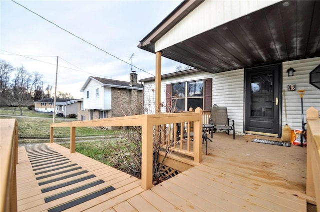 view of wooden deck