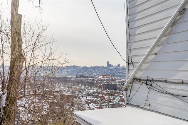 property view of mountains featuring a view of city