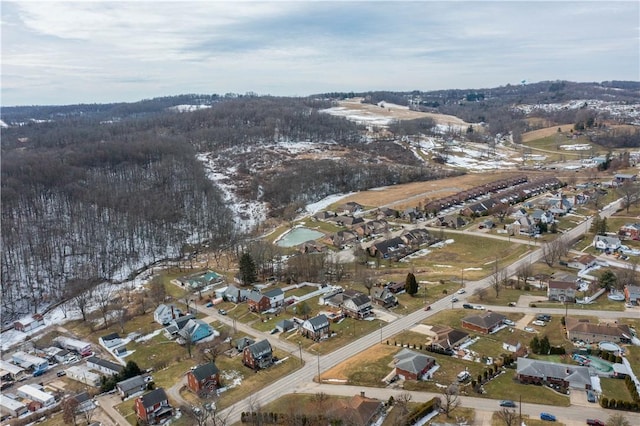 aerial view featuring a residential view