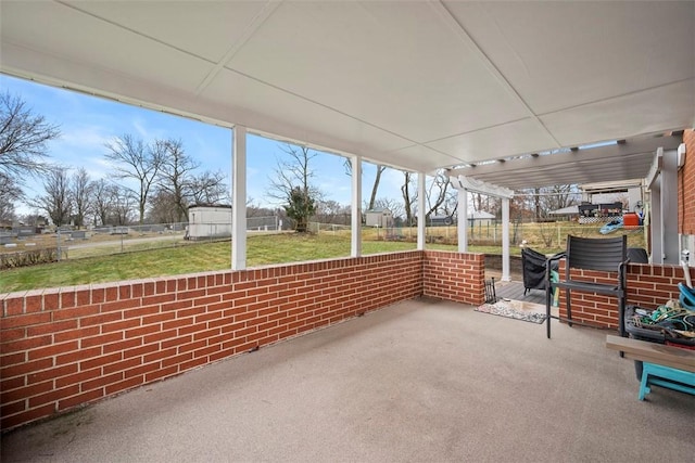 exterior space with a fenced backyard