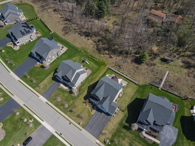 bird's eye view with a residential view