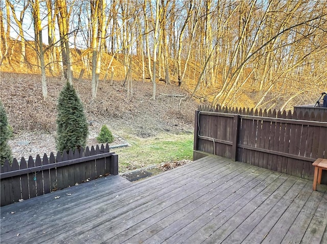 wooden deck with fence