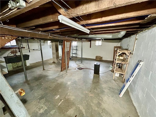 view of basement