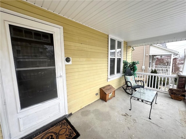 view of patio / terrace with a porch