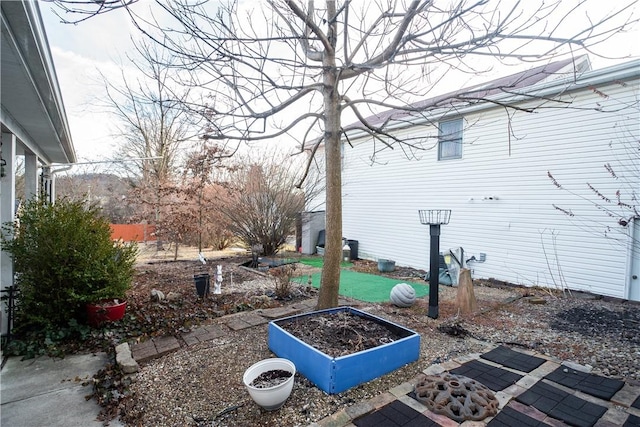 view of yard with a vegetable garden