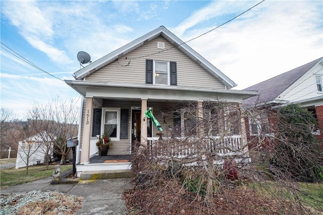 bungalow-style home featuring covered porch