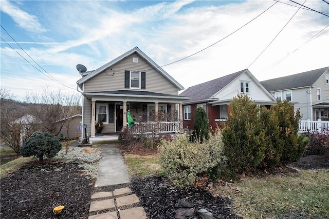 bungalow-style house with covered porch