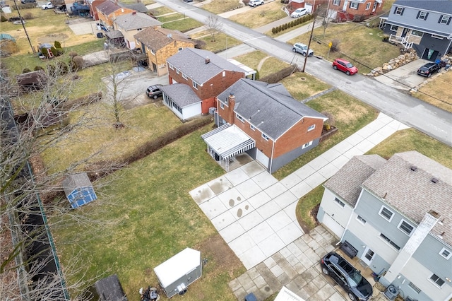 bird's eye view featuring a residential view