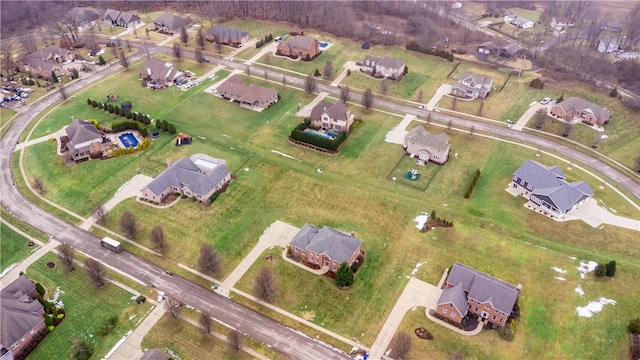 drone / aerial view with a residential view