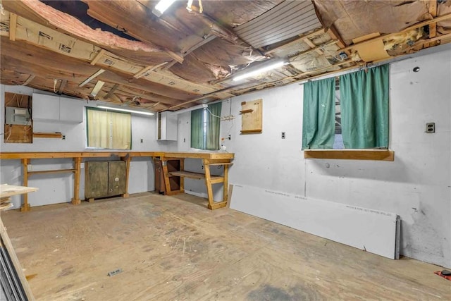 129 Birch St, Brighton Twp, PA 15009 - unfinished basement with a workshop area