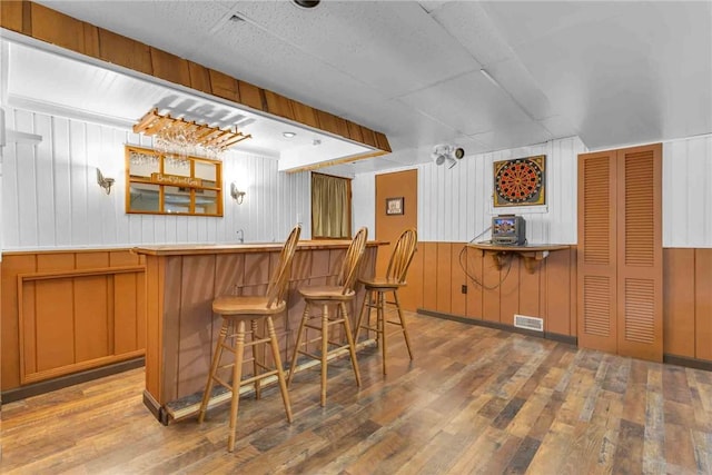 129 Birch St, Brighton Twp, PA 15009 - indoor wet bar with wood finished floors