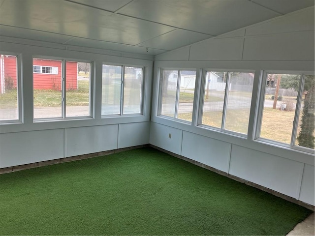 225 Country Club Rd, Penn Twp But, PA 16002 - unfurnished sunroom with plenty of natural light, carpet flooring, and lofted ceiling
