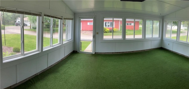 225 Country Club Rd, Penn Twp But, PA 16002 - unfurnished sunroom featuring carpet floors, vaulted ceiling, and plenty of natural light