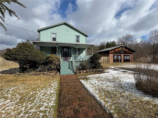 view of front of house with a porch