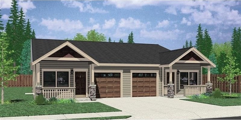 view of front facade featuring covered porch, concrete driveway, fence, and a garage