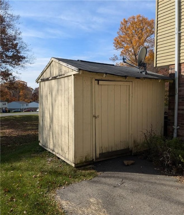 view of shed