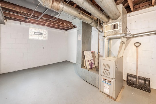 basement with visible vents