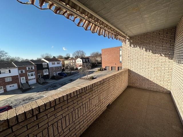 balcony with a residential view