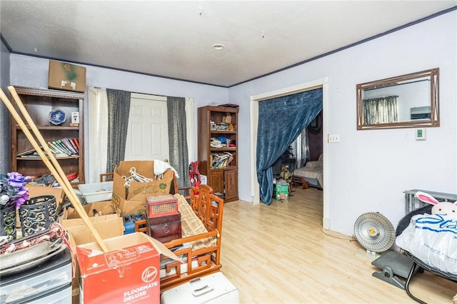 interior space featuring wood finished floors