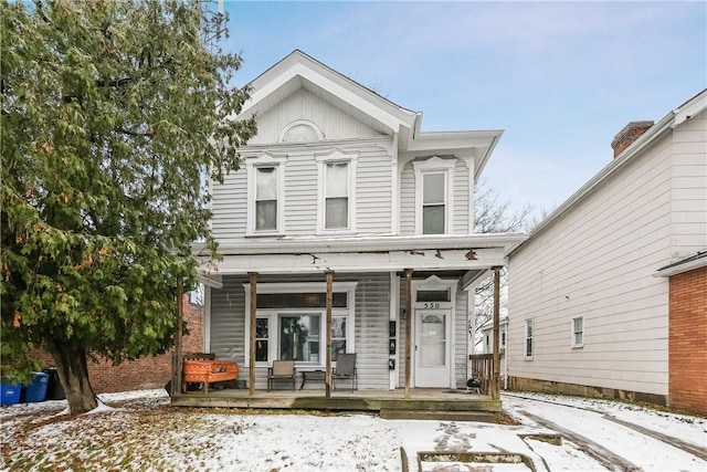 view of front of home with a porch