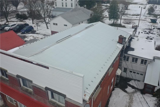 view of snowy aerial view