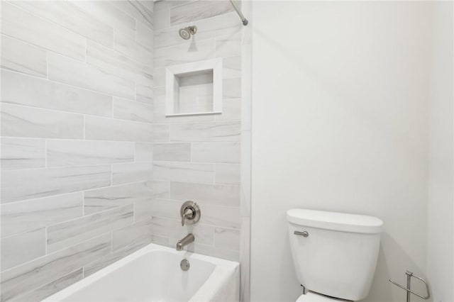 full bathroom with shower / bath combination and toilet