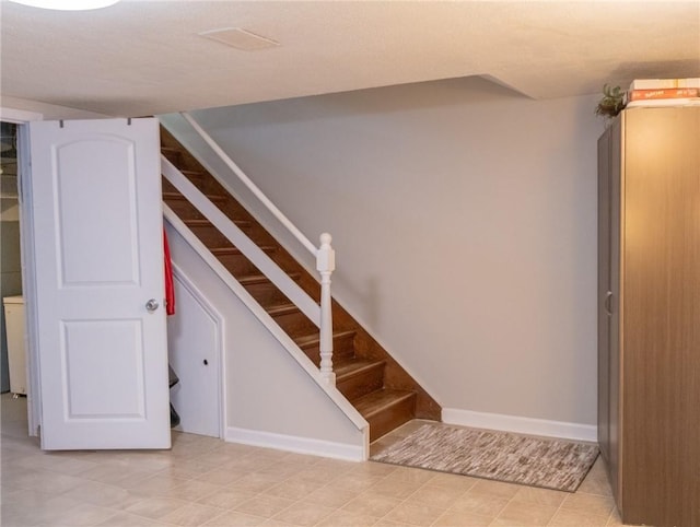 stairs with baseboards