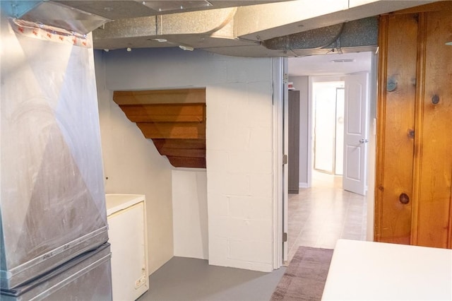 view of finished below grade area