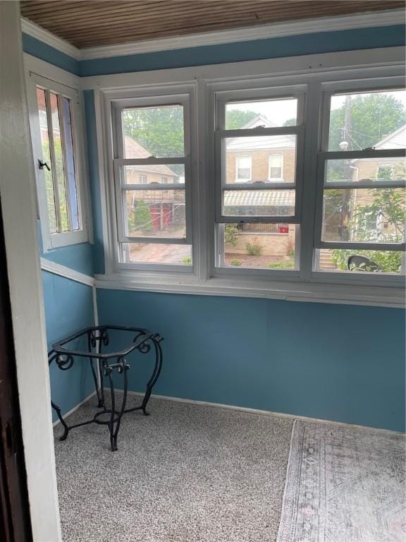 spare room featuring ornamental molding