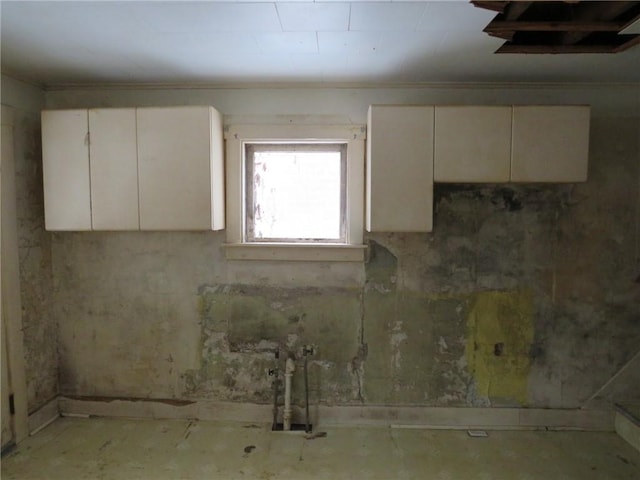 interior space with white cabinets