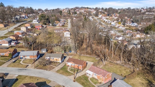 drone / aerial view with a residential view