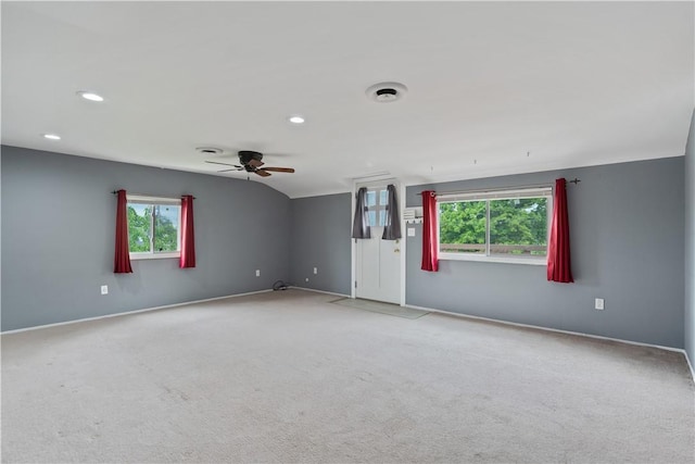 2101 Lonsdale St, Reserve, PA 15212 - carpeted empty room with a ceiling fan, baseboards, and recessed lighting