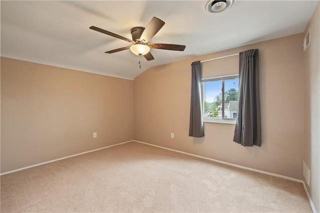 2101 Lonsdale St, Reserve, PA 15212 - unfurnished room featuring ceiling fan, light colored carpet, baseboards, and lofted ceiling