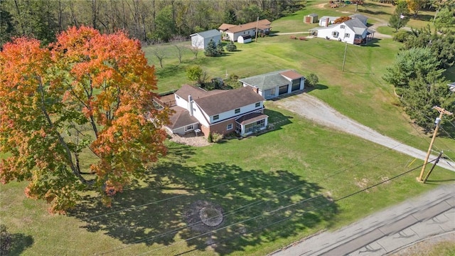 bird's eye view featuring a rural view