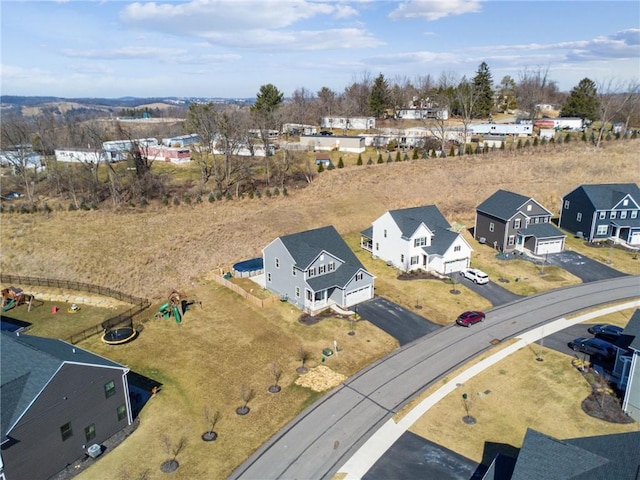 aerial view featuring a residential view