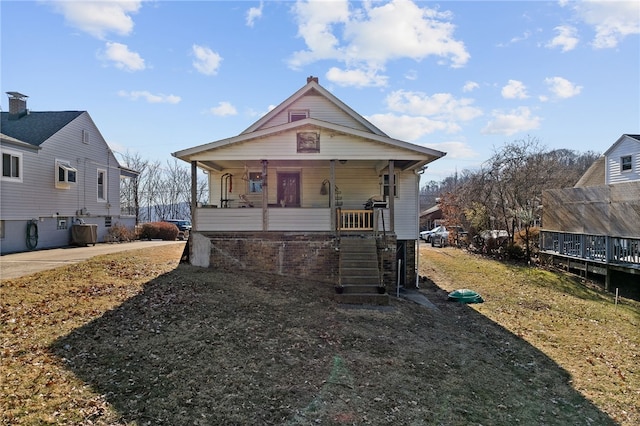 view of front of home with a porch