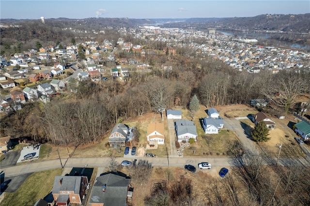 aerial view featuring a residential view