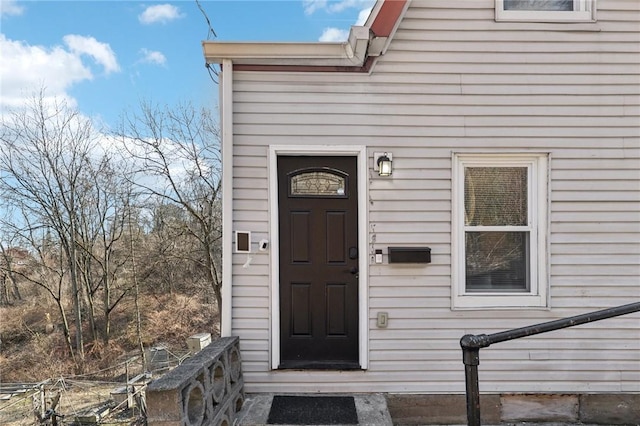 view of doorway to property