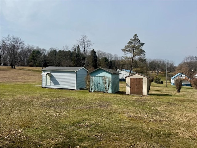 view of shed