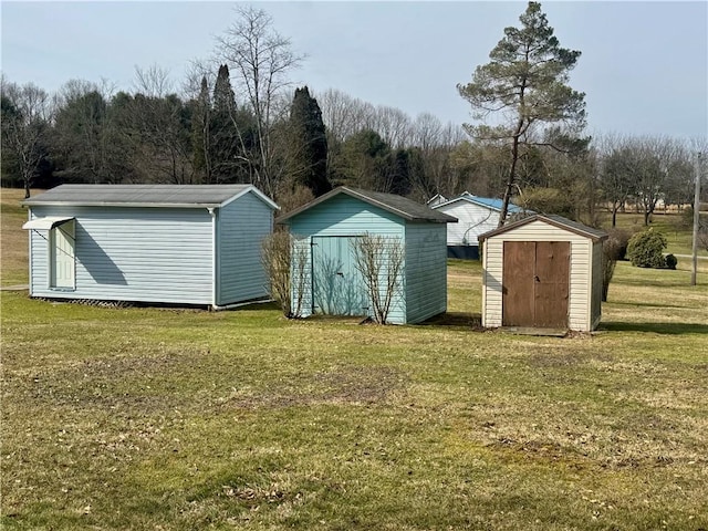 view of shed