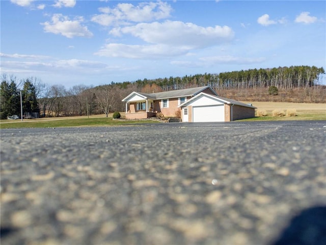 view of front facade with an attached garage