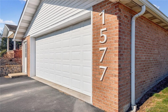 garage with driveway