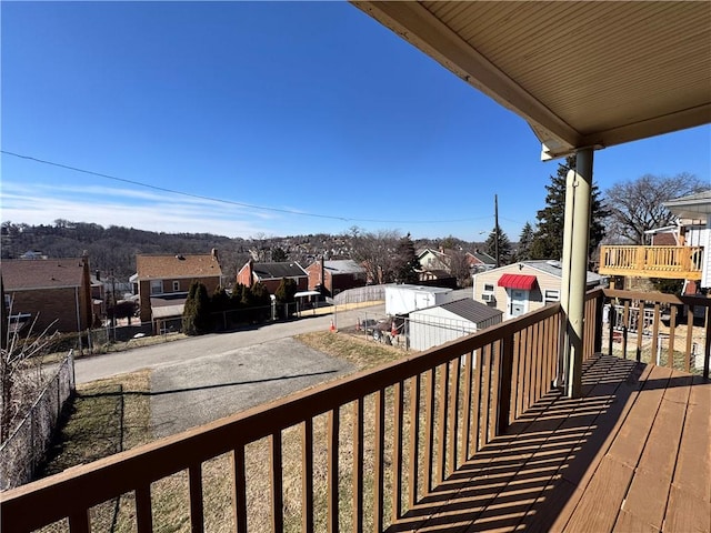 balcony featuring a residential view