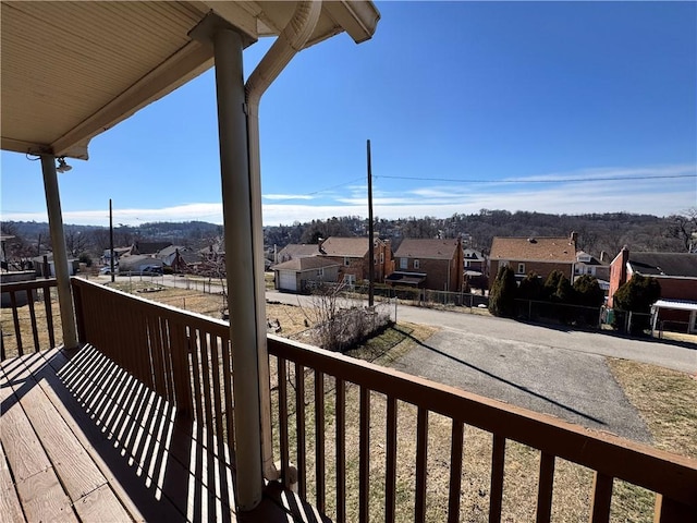 balcony featuring a residential view