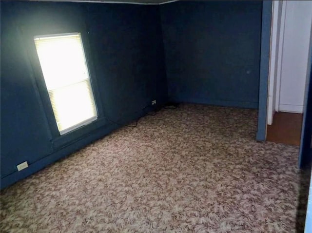 unfurnished room featuring carpet