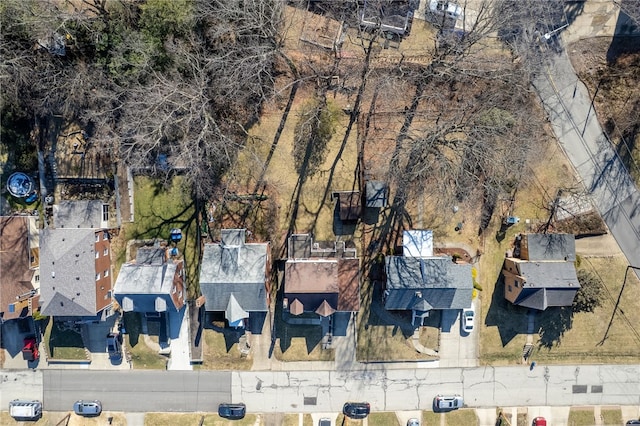 bird's eye view with a residential view