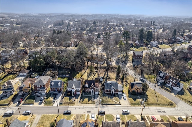 drone / aerial view with a residential view