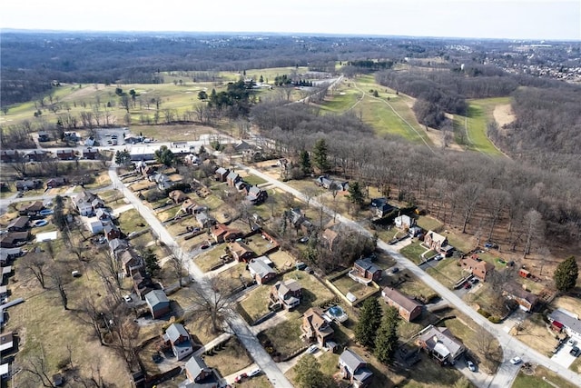 drone / aerial view with a rural view