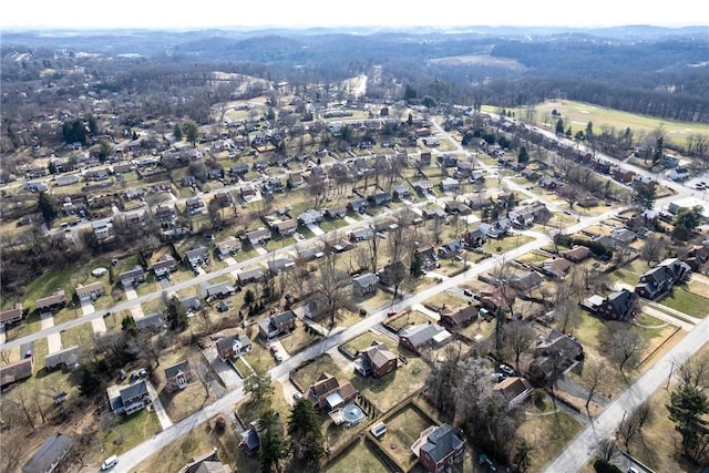 aerial view featuring a residential view