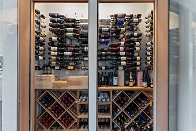 view of wine room